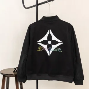 AAA Luxury Louis Vuitton Jacket Ash Suede Embroidery