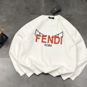 Reps Luxury Fendi Jeans Red Cotton Fleece Sophistication Winter