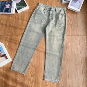 High Quality AAA Fear Of God Jeans Red Cotton Pure Denim