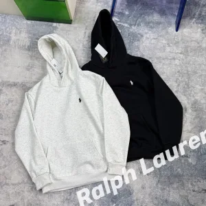Luxury Ralph Lauren Hoodie Red Cotton Fleece Soft And Gentle Winter