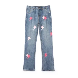 Designer Balenciaga Short-Sleeved Shirts Red Cotton Lace Denim Street Style Sophistication Patch