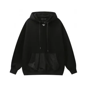 Luxury Prada Hoodie Ash Silk
