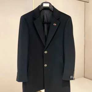 Designer Luxury Gucci Overcoat Ash Silk Wool Cashmere Autumn Winter And