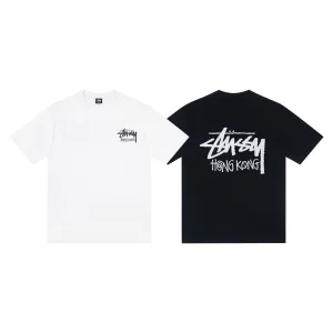 Reps Stussy Short-Sleeved T-Shirt Black Cotton