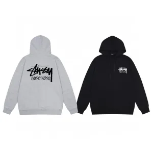 AAA Stussy Jacket Ash Eva Cotton Pure Fleece Streetwear Screen Printing