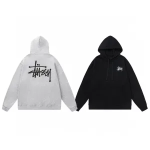 Designer AAA Stussy Jacket Ash Eva Cotton Pure Fleece Streetwear Screen Printing