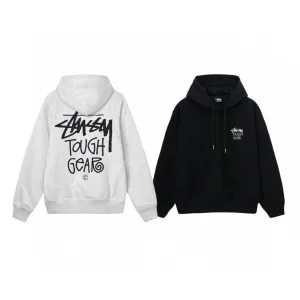 High Quality Designer Stussy Jacket Red Eva Cotton Pure Fleece Fabric Streetwear Exquisite Tailoring Screen Printing