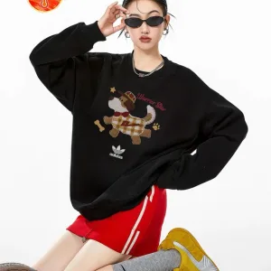 Reps Luxury Adidas Sweatshirt Red Cotton Fleece