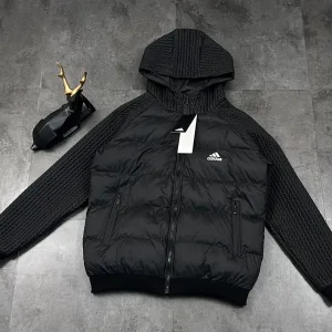High Quality Adidas Cotton-Padded Coat Black Down Daily Commute Street Style Winter