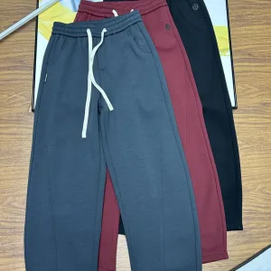 AAA Lululemon Sweatpants Red Fleece Winter