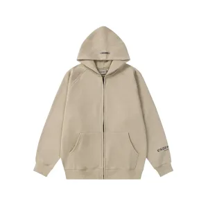 AAA Super Clone Fear Of God Jacket Black Fleece Ribbed Fabric