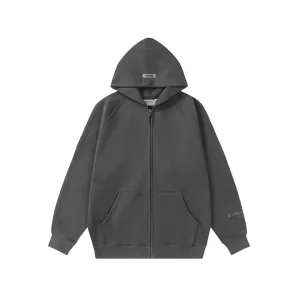 Luxury Fear Of God Jacket Black Fleece Ribbed Fabric