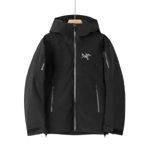 Luxury Archaeopteryx Jacket Red Gore-Tex Goose Down Mesh Outdoor Waterproof Patch Zippered Pocket