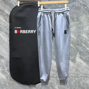 Super Clone High Quality Burberry Sweatpants Black Spring Summer Side Pockets
