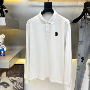 Designer 1:1 Burberry Lignin Long-Sleeved T-Shirt For Early Spring