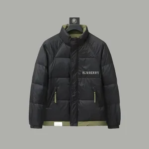 AAA Burberry Coat Black Duck Down Polyester Fiber