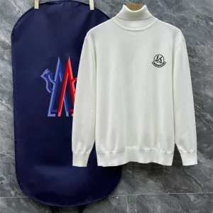 High Quality Moncler Outerwear Red Wool Blend Winter Embroidery