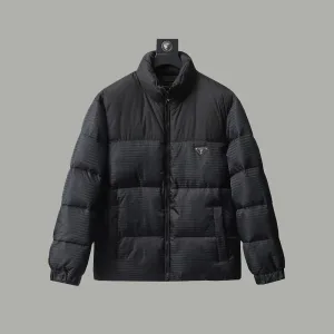 Reps AAA Prada Coat Black Duck Down Polyester Fiber