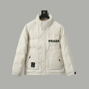 Super Clone Prada Coat Black Duck Down Polyester Fiber