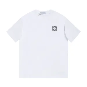 AAA Loewe Short-Sleeved Shirts Ash Cotton Simple And Elegant