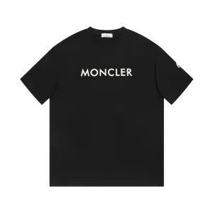 Designer Moncler Short-Sleeved Shirts Ash Cotton