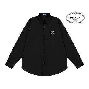 Luxury Designer Prada Bamboo Long-Sleeved Shirt