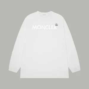 High Quality AAA Moncler Long Sleeves Red Cotton Pure