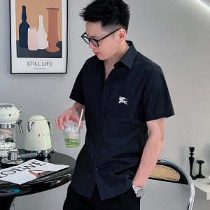 Aaa Burberry Silk Short-Sleeved Shirt