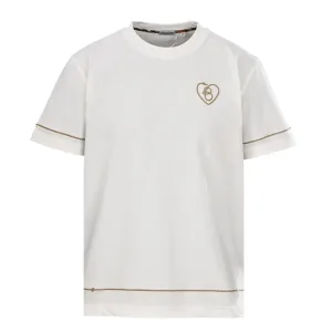 Designer Burberry Short-Sleeved T-Shirt Red Cotton Fine Plain Weave Delicate And Soft To The Touch Embroidery
