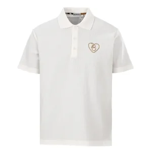 Designer Burberry Short-Sleeved Polo Shirt Red Piqu Delicate And Soft To The Touch Embroidery