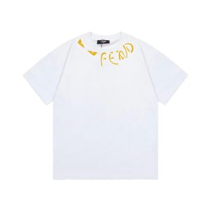 Designer Fendi Cotton Short-Sleeved T-Shirt