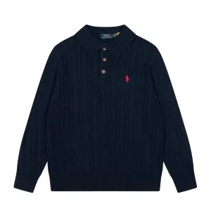 High Quality Super Clone Ralph Lauren Sweater Red Cotton Easy To Match Winter