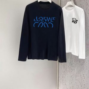 Luxury Loewe Cotton Long-Sleeved T-Shirt For Autumn