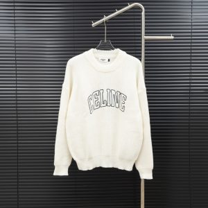 Designer Aaa Celine Wool Long-Sleeved Sweater