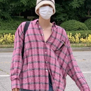 Designer Luxury Our Legacy Shirt Pink Mesh