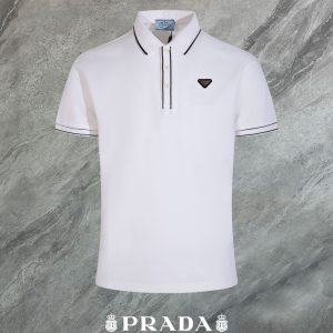 Luxury Prada Short-Sleeved Polo Shirt For Summer