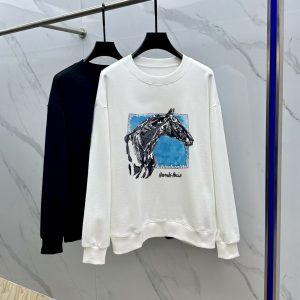 1:1 Hermès Cotton Long-Sleeved Shirts For Autumn