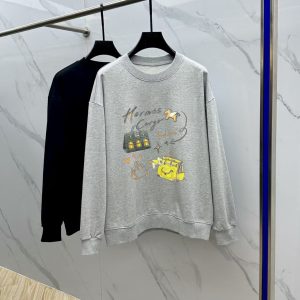 Aaa High Quality Hermès Cotton Long-Sleeved Sweatshirt For Autumn