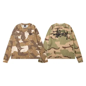Luxury Super Clone Stussy Long-Sleeved T-Shirt Yellow Autumn