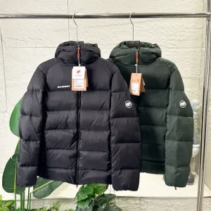 Super Clone Designer Mammut Outerwear Red Goose Down Fleece Mesh Winter Side Pockets Zippered Pocket