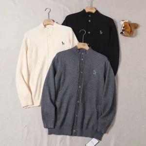 Designer Hazzys Sweater Black Down Acrylic Autumn Embroidery