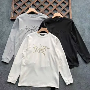 Reps Designer Archaeopteryx Long-Sleeved Shirts Red Cotton Fleece Quick-Drying Large Print