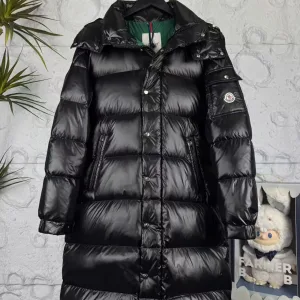 Super Clone AAA Moncler Jacket Red Goose Down Nylon Winter Patch
