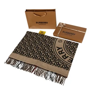 AAA Burberry Scarf Brown Eva Lace High-End Quality Sophistication