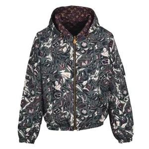 Designer AAA Louis Vuitton Coat Red Nylon Rubber Jacquard Luxury Fabric Blind Stitching