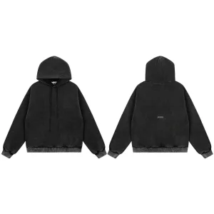 Luxury Acne Studios Hoodie Ash Retro Distressed