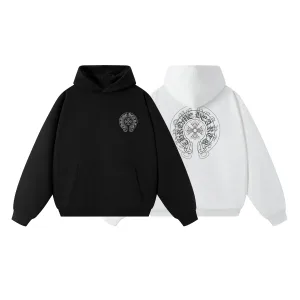 High Quality Luxury Chrome Hearts Hoodie Black