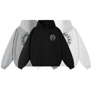 Super Clone Chrome Hearts Hoodie Black