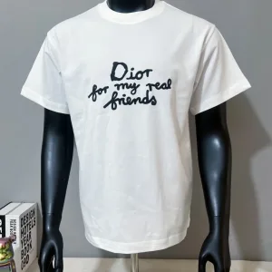 Super Clone Dior Short-Sleeved T-Shirt Ash Cotton Pure Foam Printing 3D Logo