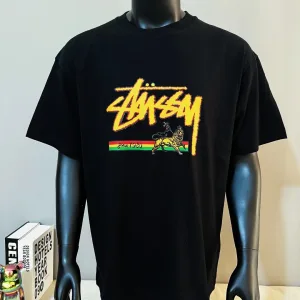 Designer Super Clone Stussy Short-Sleeved Shirts Black Cotton Pure Spring Summer